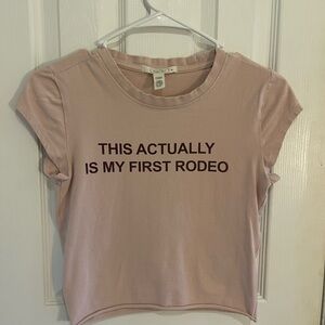 Tilly's Light Pink Slogan Crop Top